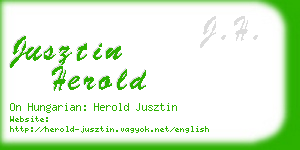 jusztin herold business card
